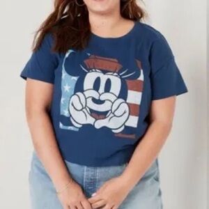 Disney Old Navy Minnie Mouse plus size crop T shirt 3X Vacation Disney cruise